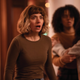 Riley (Imogen Poots), Kris (Aleyse Shannon), and Marty (Lily Donoghue) in Black Christmas.